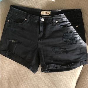 Ditto black ripped shorts